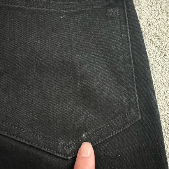 Madewell Petite Stovepipe Jeans in Black Size 24 Petite Slim Straight Leg - Picture 7 of 10
